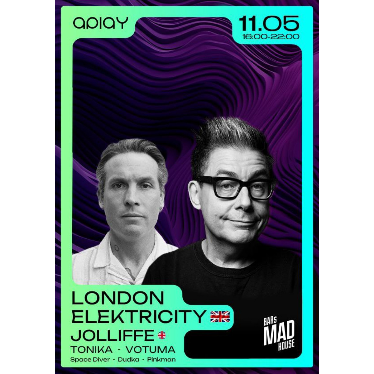 APLAY with LONDON ELEKTRICITY & JOLLIFFE у ЛЬВОВІ