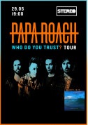 білет на Papa Roach в жанрі Хардкор - афіша ticketsbox.com