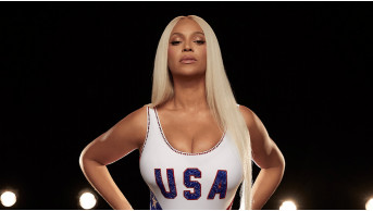 Beyoncé supports the US Olympic team in patriotic style