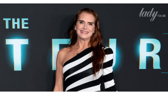 Brooke Shields Stuns in Iconic Balmain Stripes at New York Event