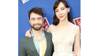 Daniel Radcliffe and Erin Darke Shine on Broadway Night Out