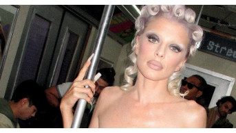 Julia Fox Shocks New York Subway with Bold MAC Cosmetics Stunt