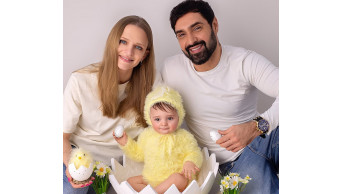 Vitalii Kozlovskyi Charms with Easter Photoshoot Featuring His Son