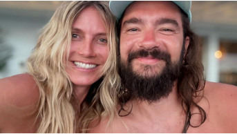 Heidi Klum surprised everyone by appearing topless on the beach in St. Barts