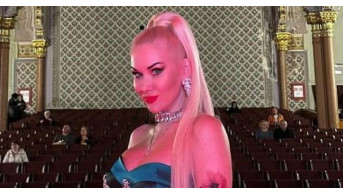 Emerald Elegance: Katerina Buzhynska Stuns in Charity Concert Tour