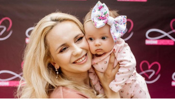 Lilia Rebrik first appeared at a social event with her three-month-old daughter Adele