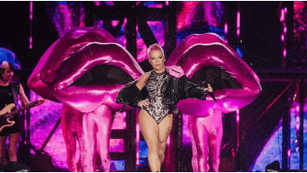 Pink's incredible show in Las Vegas: the singer performed with an injured knee