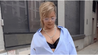 Rihanna impresses New York with an outrageous image of a schoolgirl