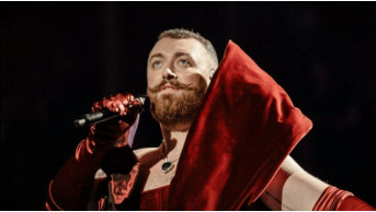Sam Smith shocks London in a Vivienne Westwood dress and a pendant from ''Titanic''