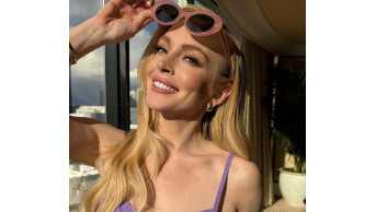 Lindsay Lohan Stuns in Vintage Chanel at Panoramic Window