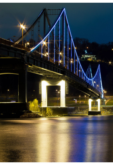 Poster  Kyiv bridges and shipping, Kyiv - 2019-07-24 19:00:00